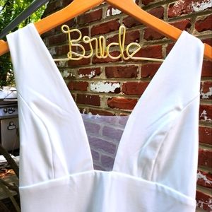 Modern sophisticated wedding gown.